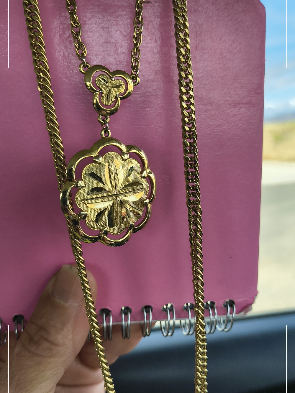 Gold-Tone Floral Pendant Necklace - Women Jewelry